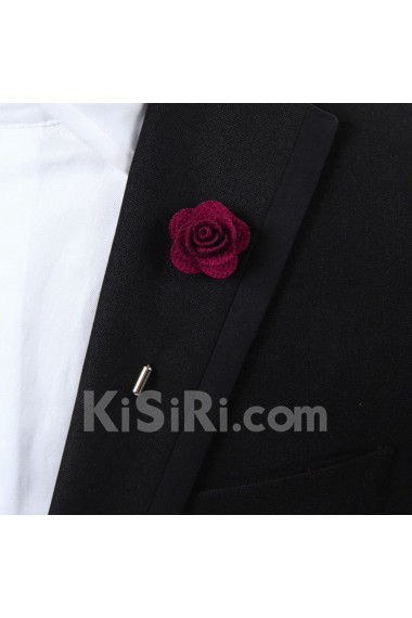 Men's Purple Microfiber Lapel Pins