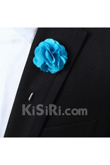 Men's Blue Microfiber Lapel Pins 