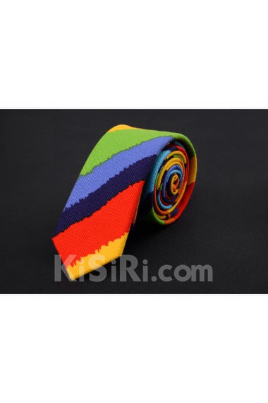 Green Striped Silk Novelty Tie