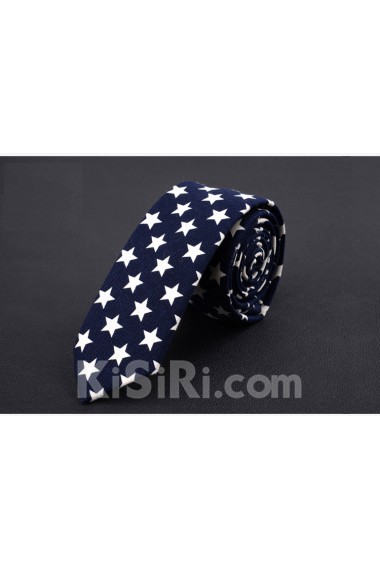 Blue Floral Silk Skinny Ties