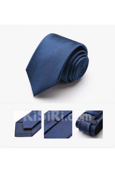 Blue Striped 100% Silk NeckTie