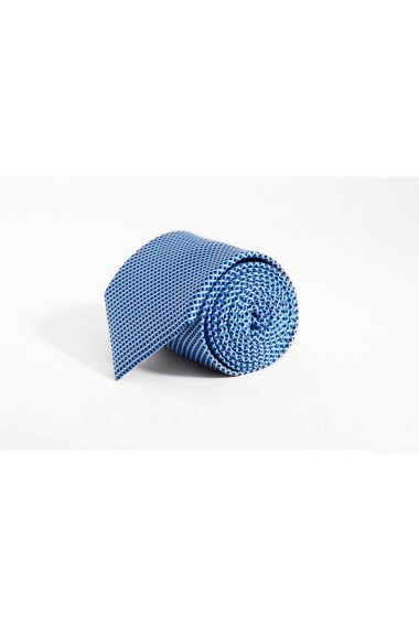 Blue Checkered Polyester NeckTie
