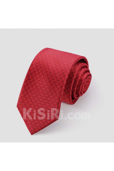 Red Floral Microfiber NeckTie