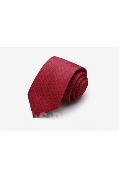 Red Floral Microfiber Skinny Tie