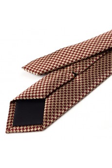 Brown Floral Microfiber Skinny Tie