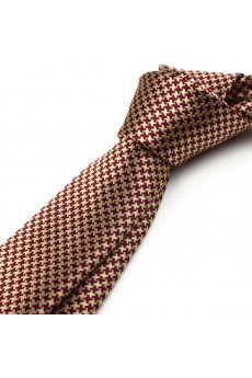 Brown Floral Microfiber Skinny Tie