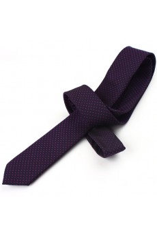 Black Polka Dot Microfiber Skinny Tie