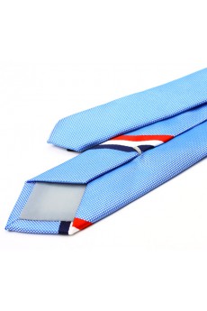 Blue Polka Dot Microfiber Skinny Tie
