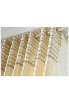 Striped Energy Saving Made to Measure Curtain (Two Panels)