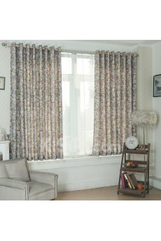 Floral Energy Saving Made to Measure Curtain (Two Panels)