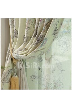 Floral Energy Saving Made to Measure Curtain (Two Panels)