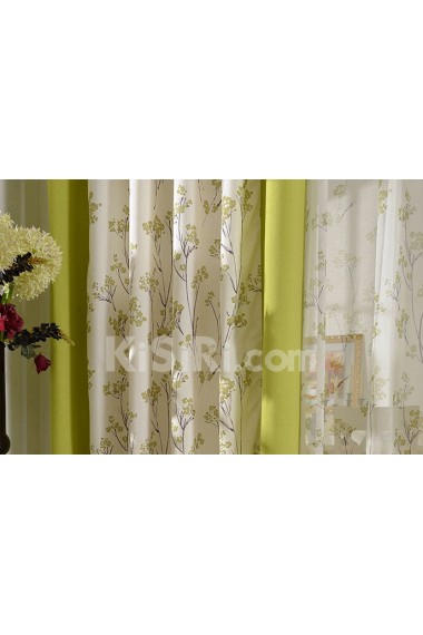 Floral Energy Saving Made to Measure Curtain (Two Panels)