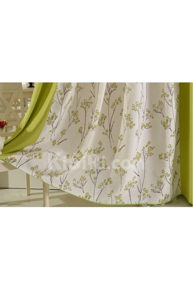 Floral Energy Saving Made to Measure Curtain (Two Panels)