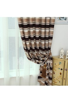 Striped Energy Saving Made to Measure Curtain (Two Panels)