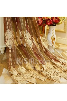Floral Made to Measure Sheer Curtain (Two Panels)