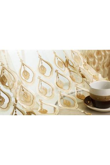 Floral Made to Measure Sheer Curtain (Two Panels)