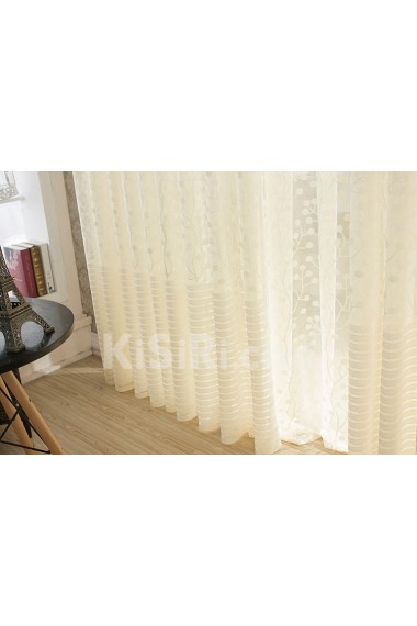 Striped Made to Measure Sheer Curtain (Two Panels)