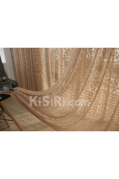 Striped Made to Measure Sheer Curtain (Two Panels)