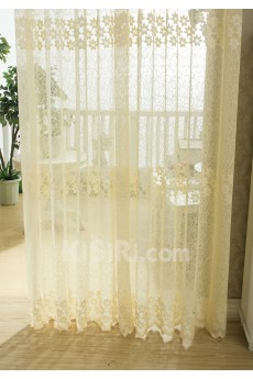 Floral Made to Measure Sheer Curtain (Two Panels)