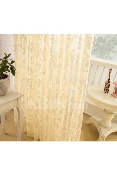 Floral Made to Measure Sheer Curtain (Two Panels)