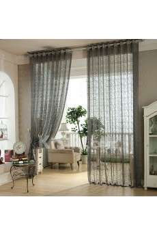 Floral Made to Measure Sheer Curtain (Two Panels)