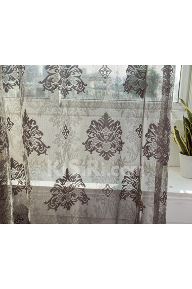 Floral Made to Measure Sheer Curtain (Two Panels)