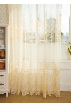 Floral Made to Measure Sheer Curtain (Two Panels)