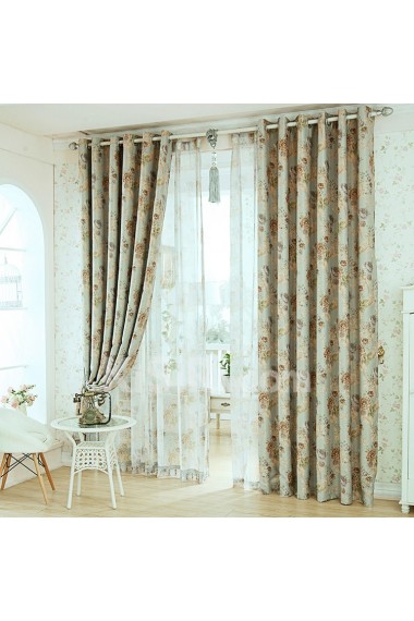 Floral Energy Saving Made to Measure Curtain (Two Panels)