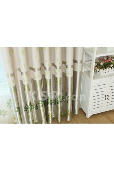 Floral Energy Saving Made to Measure Curtain (Two Panels)