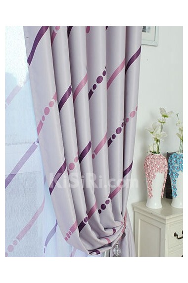 Striped Energy Saving Made to Measure Curtain (Two Panels)