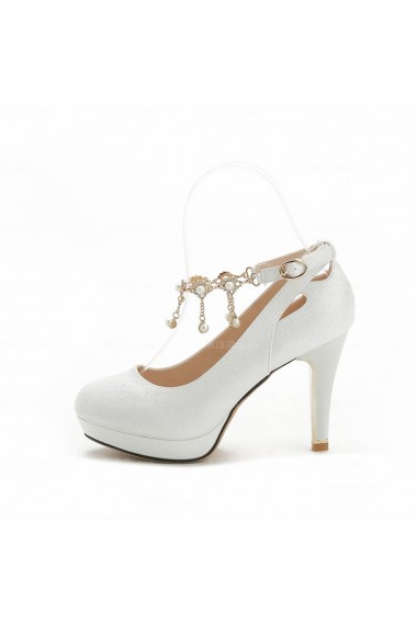White Comfortable Wedding Shoes for Bridal 