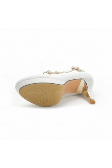 White Comfortable Wedding Shoes for Bridal 