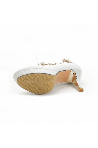 White Comfortable Wedding Shoes for Bridal 